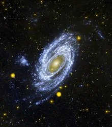 Spiral Galaxy M81 viewed from the Hubble Space Telescope